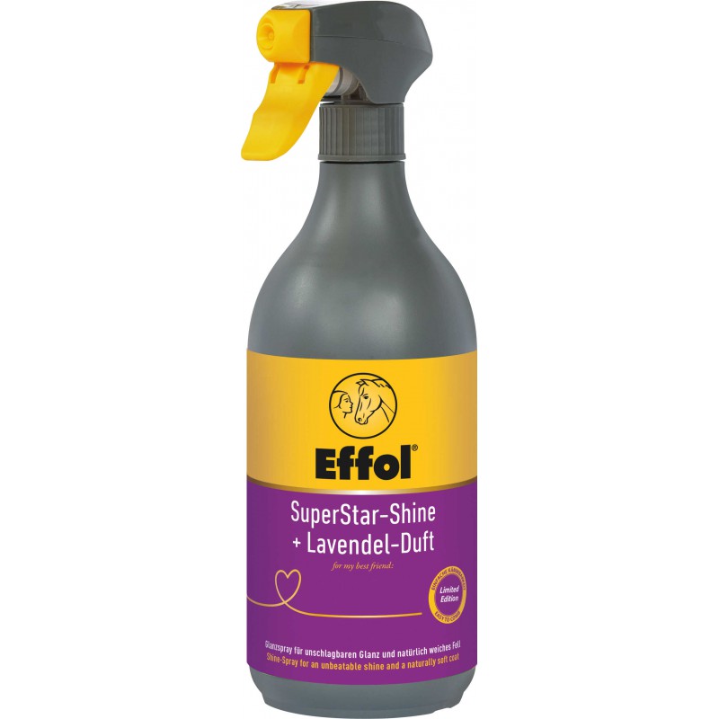 Effol Superstar Shine lavandas smaržas aerosols zirgu krēpju un astes atšķetināšanai un spīdumam, 750 ml pudele