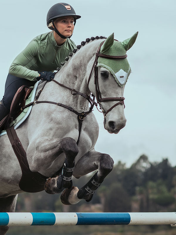 Equestrian Stockholm Pistachio White Zirgausis