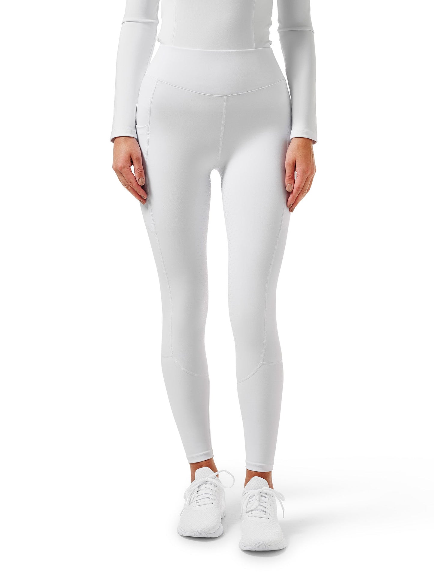 Equestrian Stockholm Riding Tights legingi baltÄ krÄsÄ.