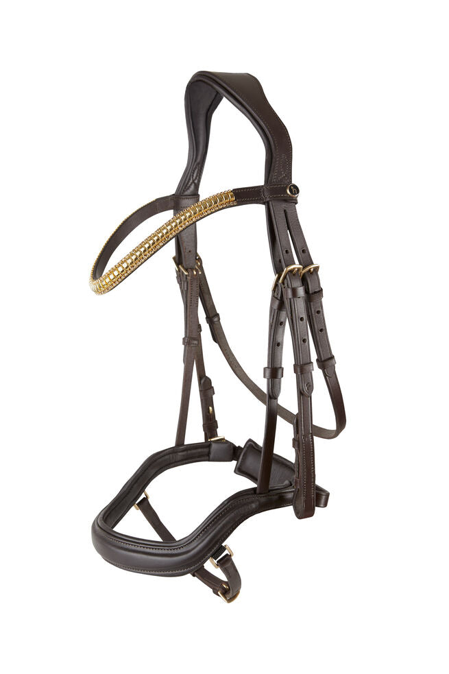 Horze Highbury Anatomic Bridle with Crystal Brow Band Cob