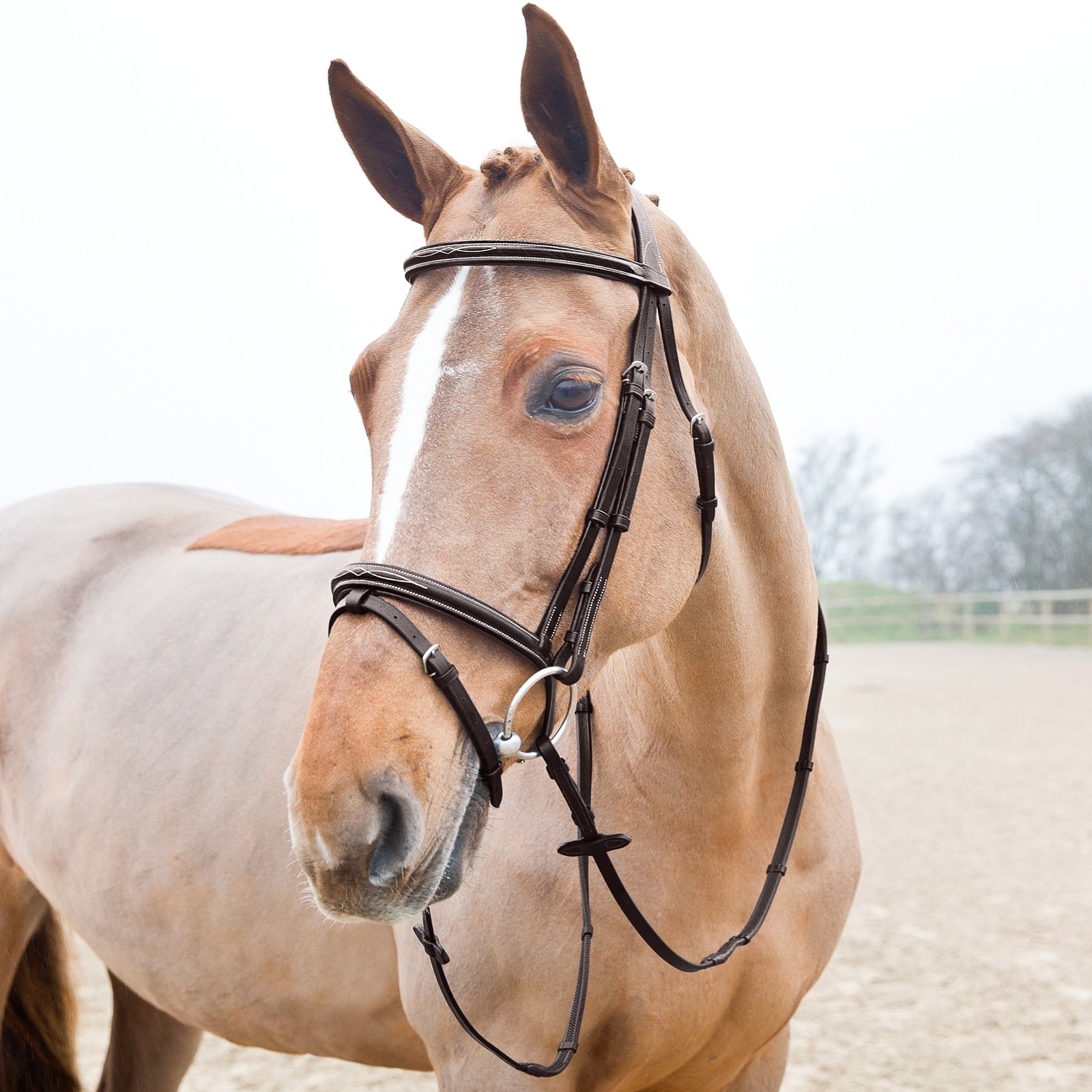 Horze Soft Grip Rubber Reins w/stoppers (Brown)