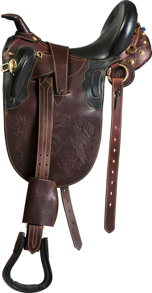 RANDOL'S Topstitched Stock saddle with horn