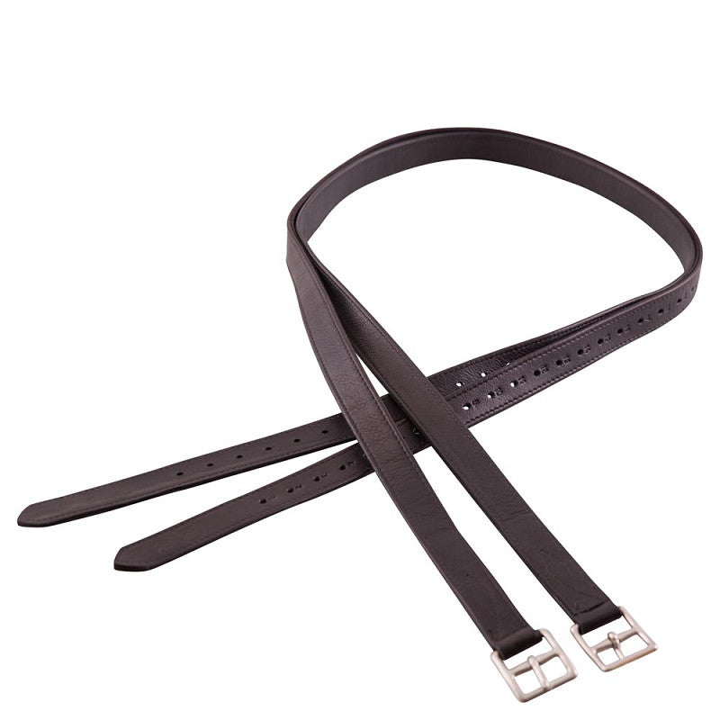 BR Stirrup Leathers (Black/Silver)