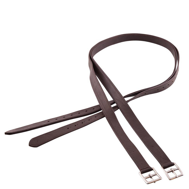BR Stirrup Leathers (Brown/Silver)