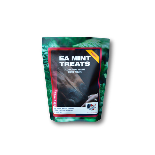 Dabīgi zirgu kārumi ar zemu cukura saturu un piparmētru garšu EA Mint Treats, 1 kg iepakojums