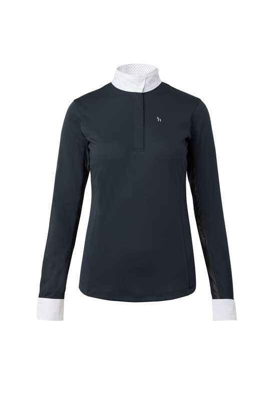 Horze Blaire Women's Long-Sleeved Functional Show Shirt LSF 30+ (Navy)