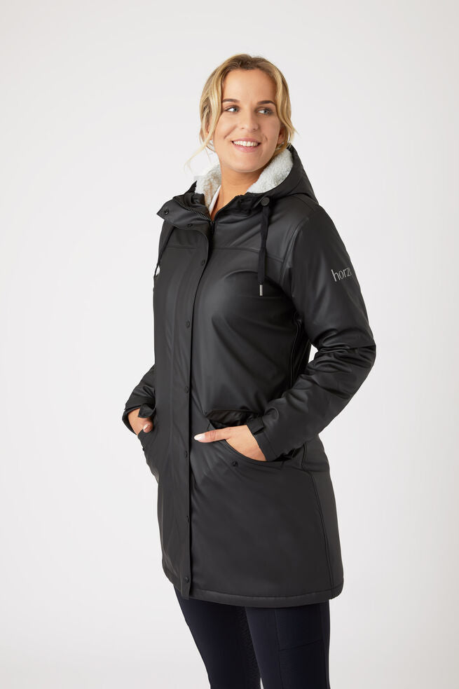 Billie Women's PU Rain Riding Jacket with Fleece