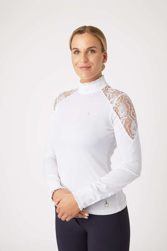 Horze Sylvie Women's Long Sleeve Lace Show Shirt