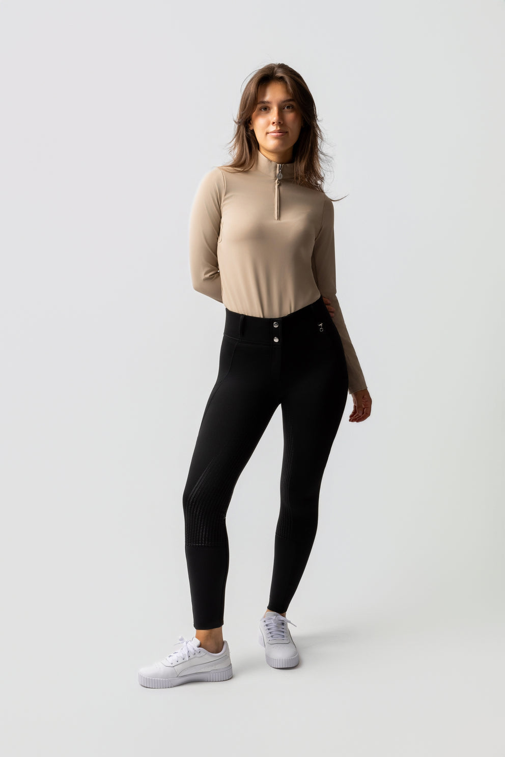 Horze Mira Women's Fullgrip Thermobreeches (Black)