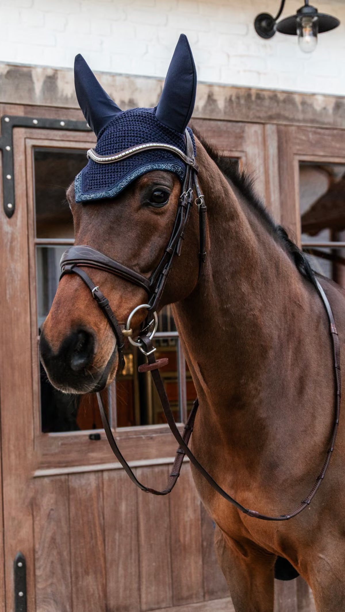 Kentucky Fly Veil Wellington Glitter Stone Soundless (Navy)