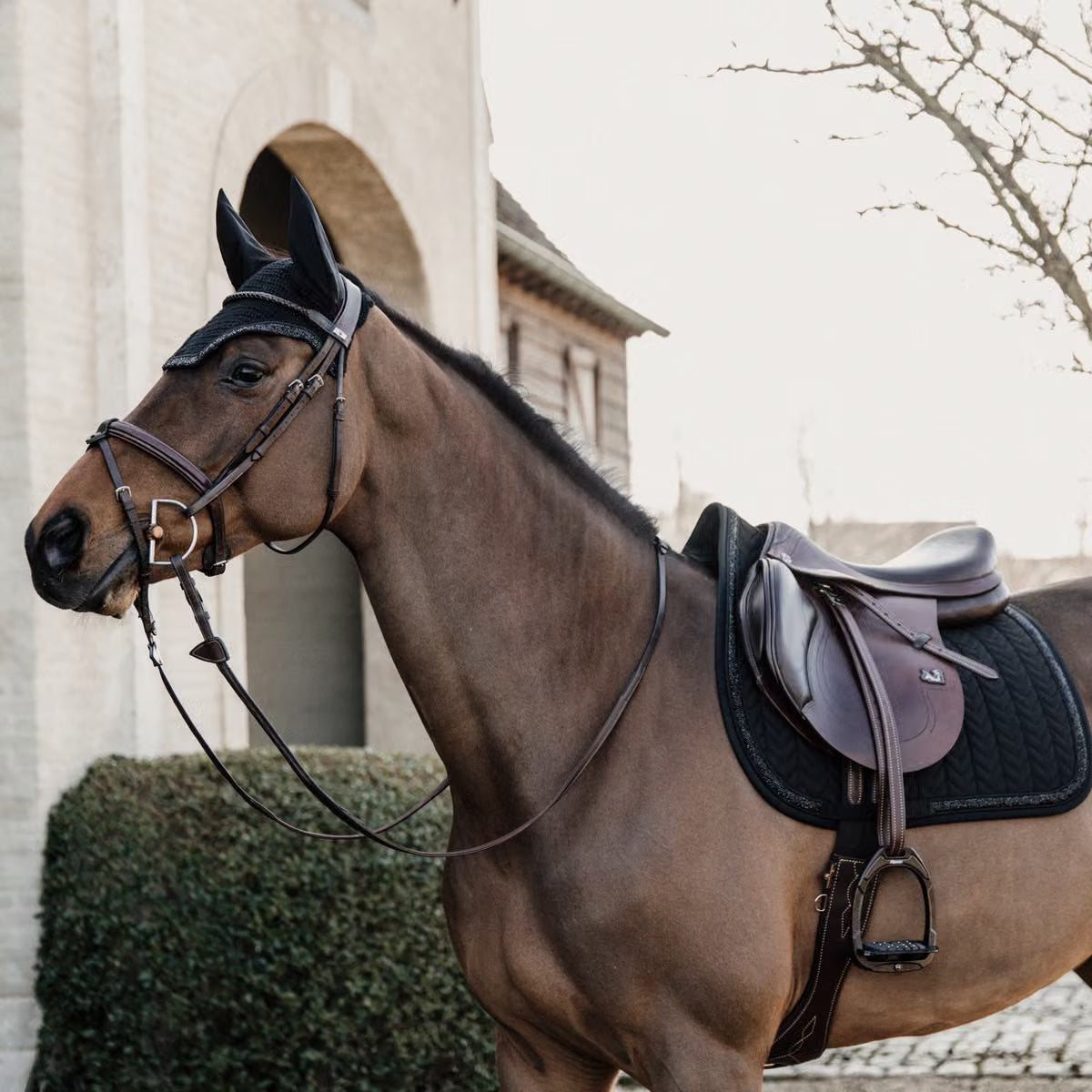 Kentucky Saddle Pad Glitter Stone Jumping (Black)