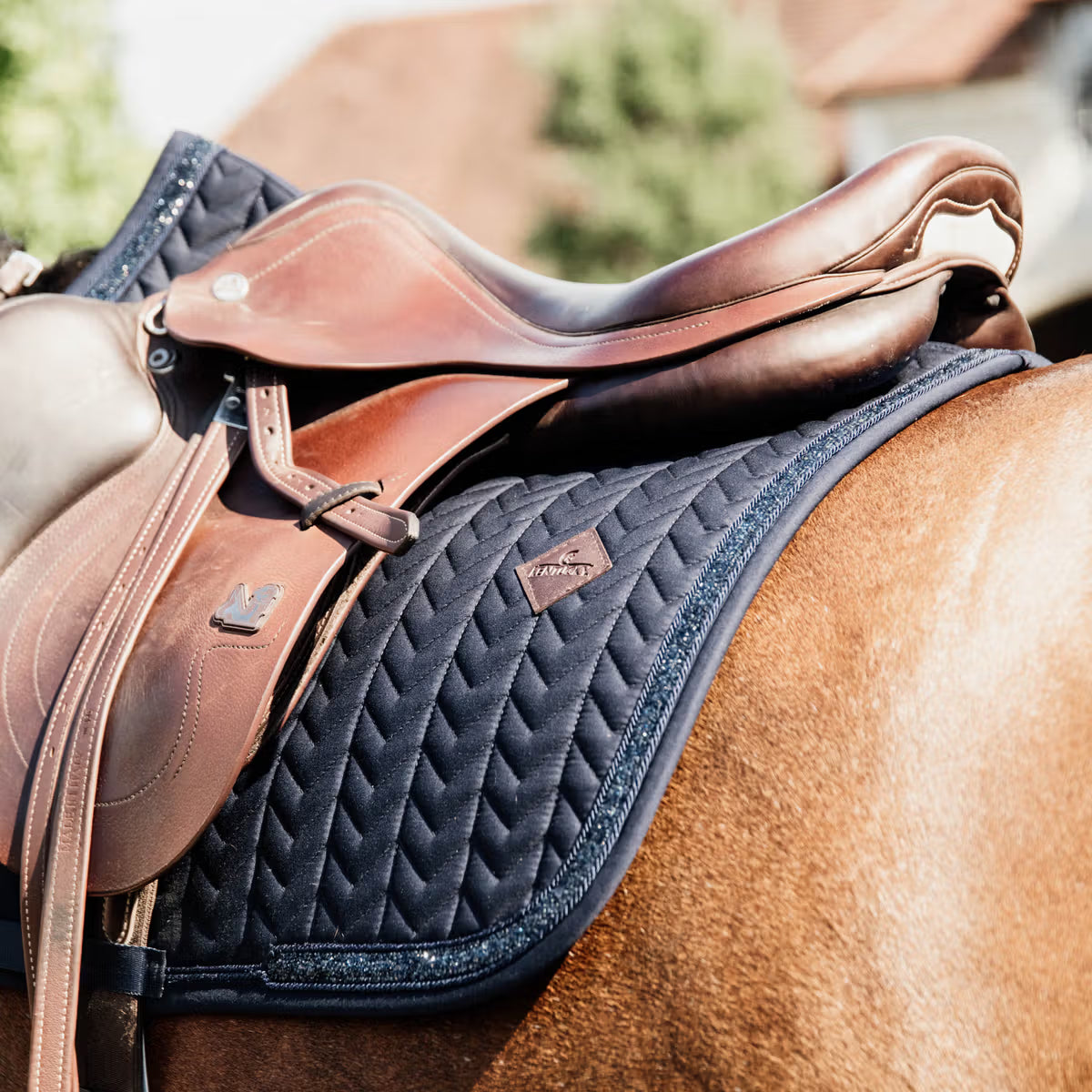 Kentucky Saddle Pad Glitter Stone Jumping (Navy)