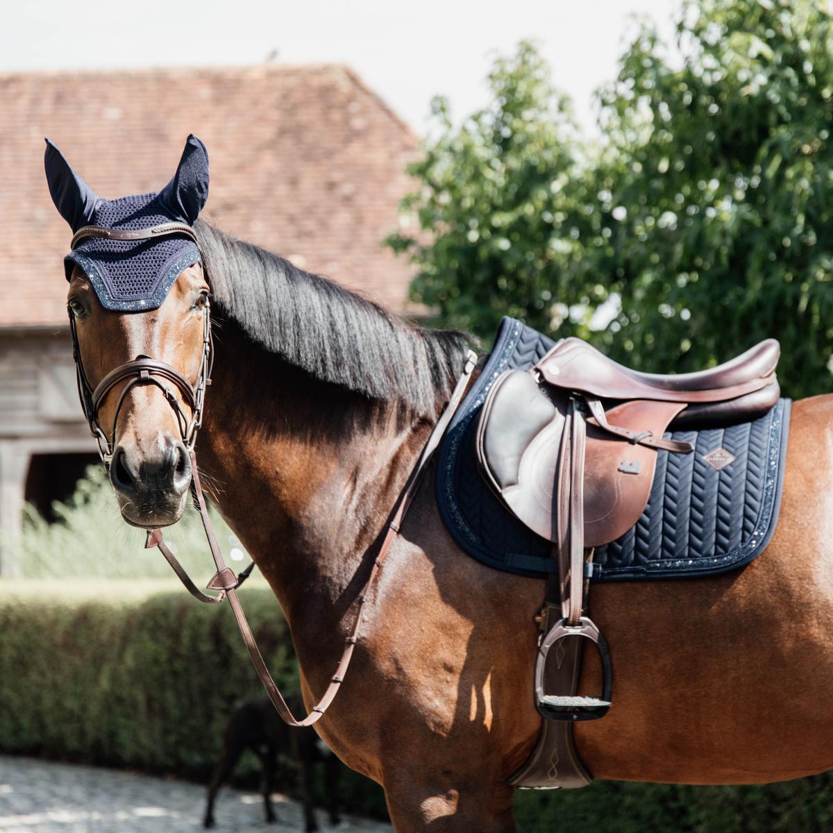 Kentucky Saddle Pad Glitter Stone Jumping (Navy)