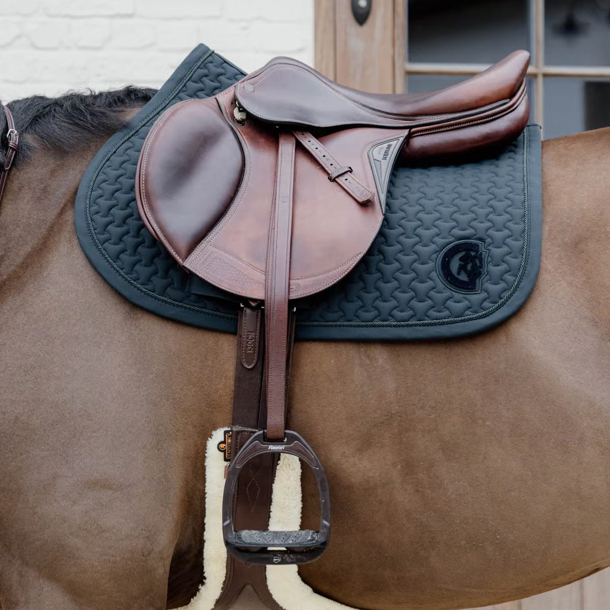 Kentucky Saddle Pad Plaited 3D Logo Jumping (Pine Green)