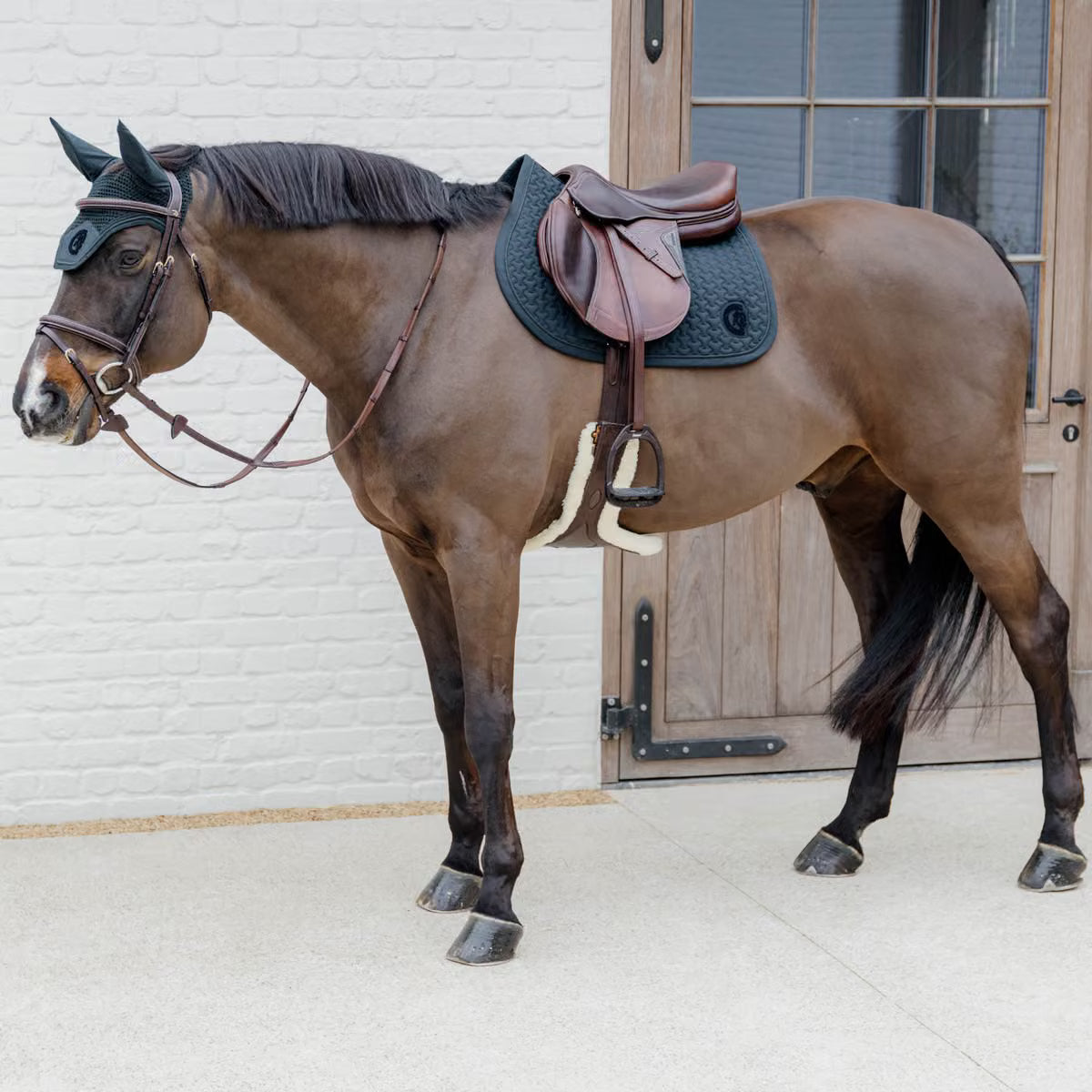Kentucky Saddle Pad Plaited 3D Logo Jumping (Pine Green)