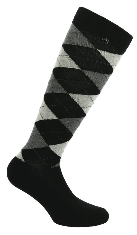 EQUITHÈME - Argyle - Socks black-ecru