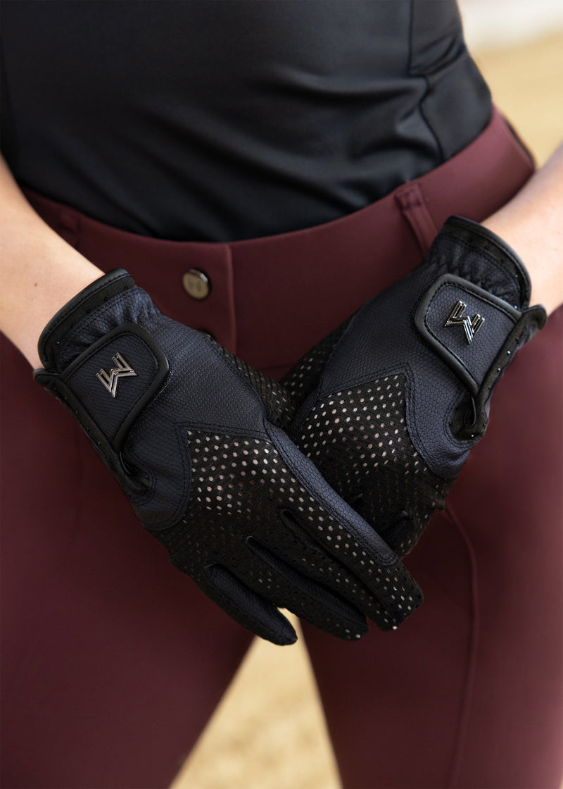 Maxmilian Ava Riding Gloves (Navy/Black)