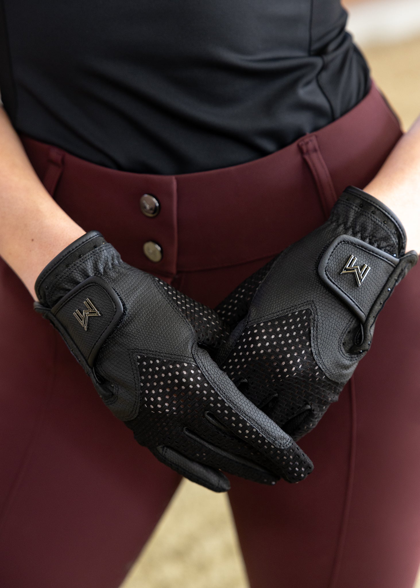 Maximilian Ava Riding Gloves (Black)