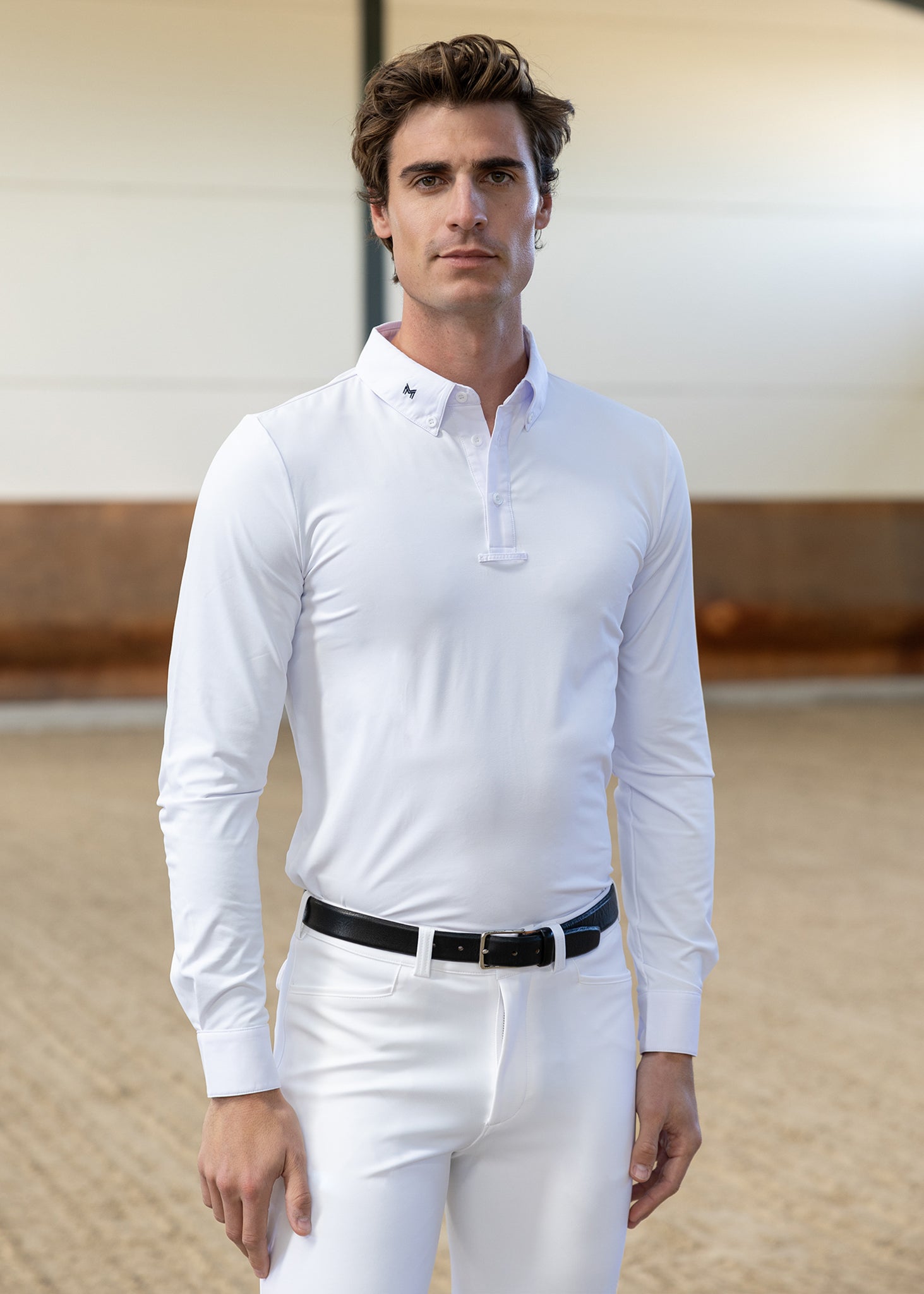 Maximilian Active Competition Shirt Long Sleeve (White)