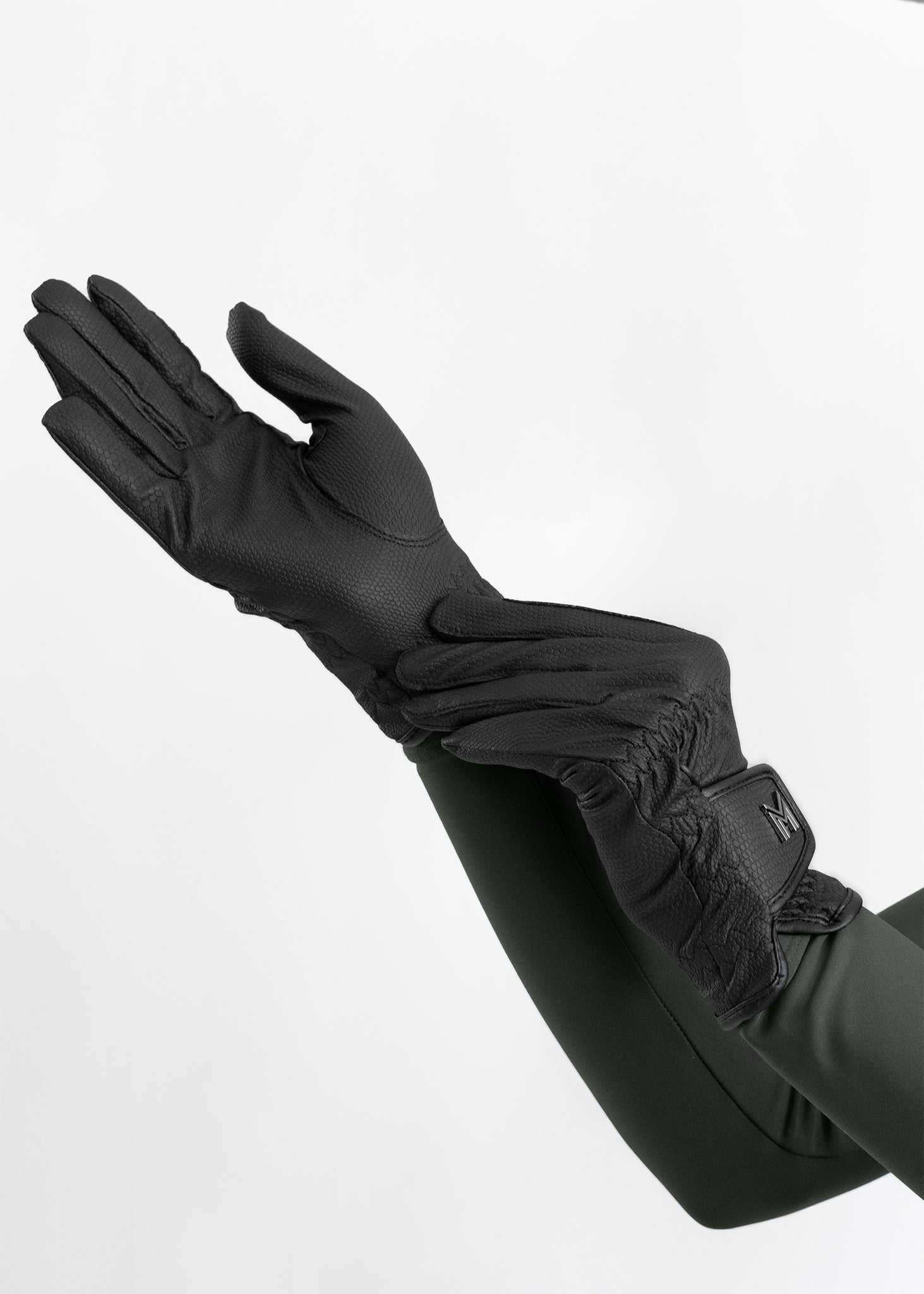 Maximilian Emblem Riding Gloves (Black)