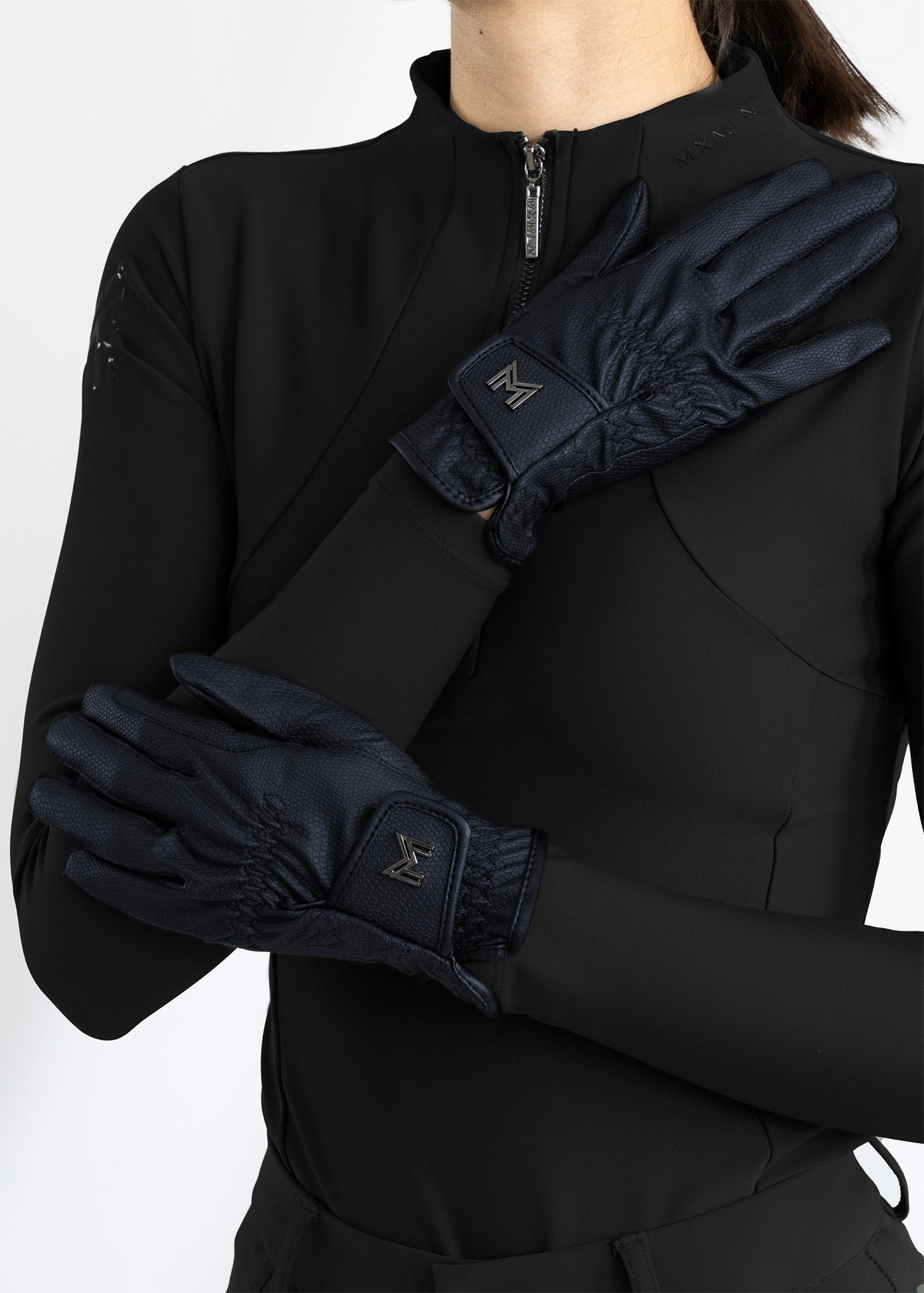 Maximilian Emblem Riding Gloves (Navy)