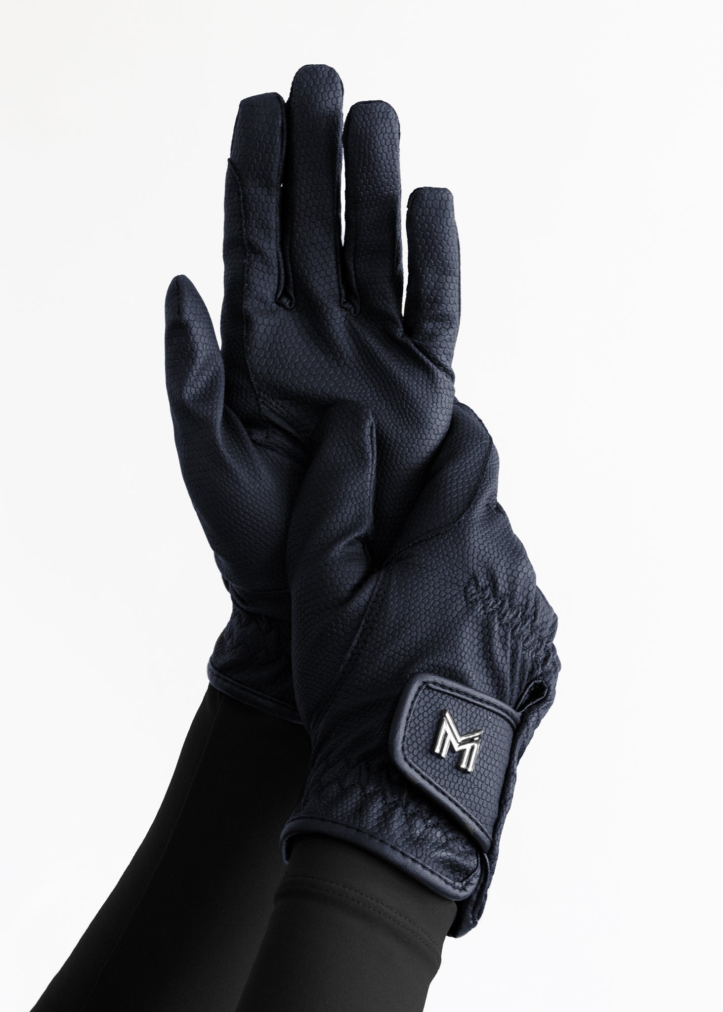 Maximilian Emblem Riding Gloves (Navy)