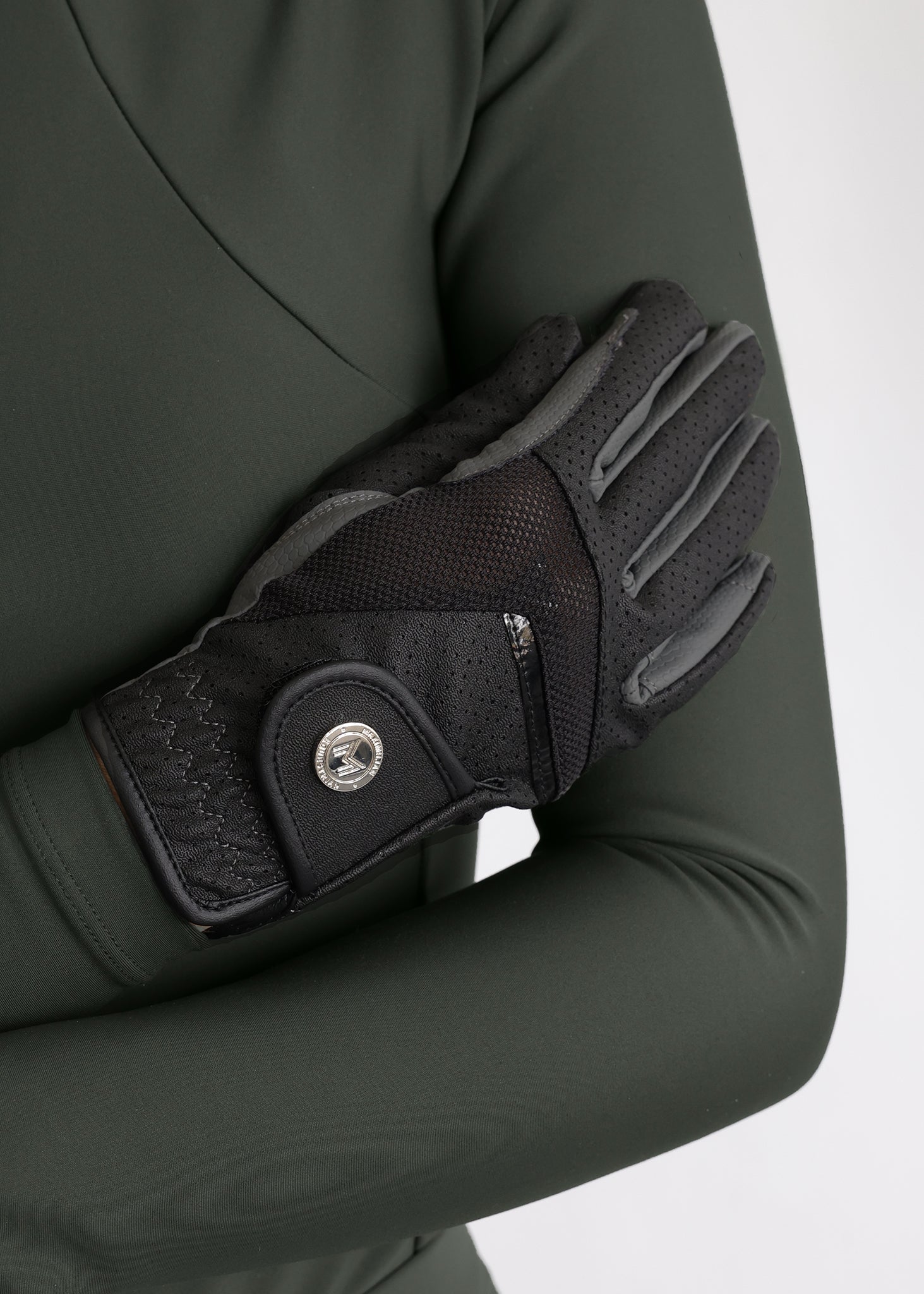 Maximilian Max Riding Gloves (Black/Grey)