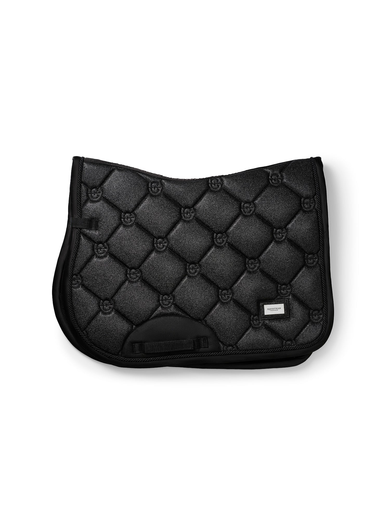 Equestrian Stockholm Jump Saddle Pad All Black Glimmer