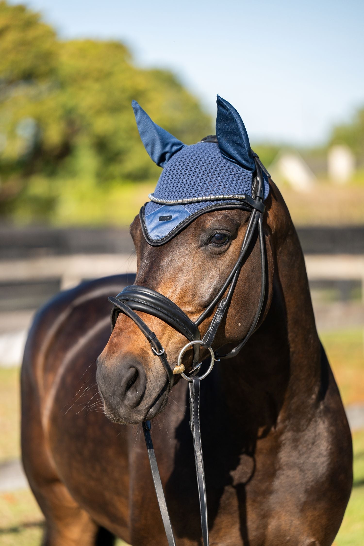 Equestrian Stockholm Ear Bonnet Dark Venice