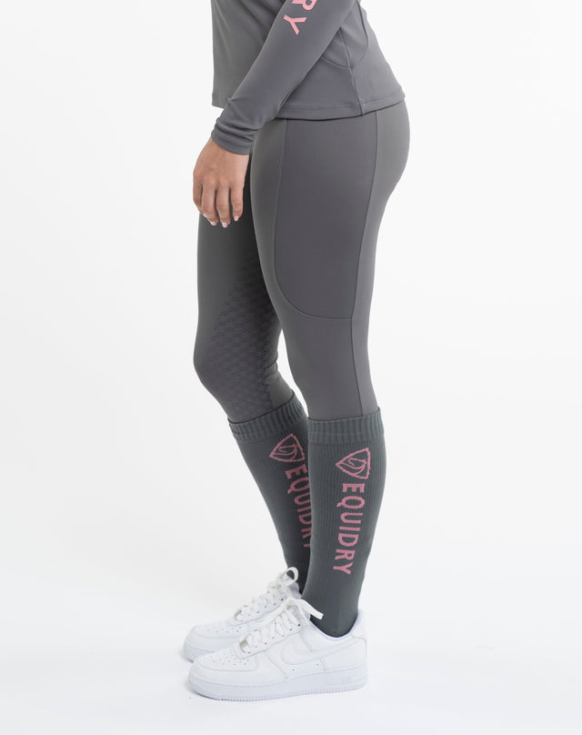 EQUIDRY Waterproof Socks | Grey/Pale Pink
