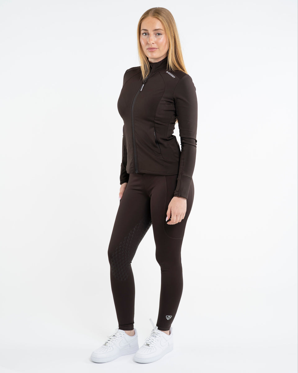 Equidry Water Repellent Leggings (Brown/White)