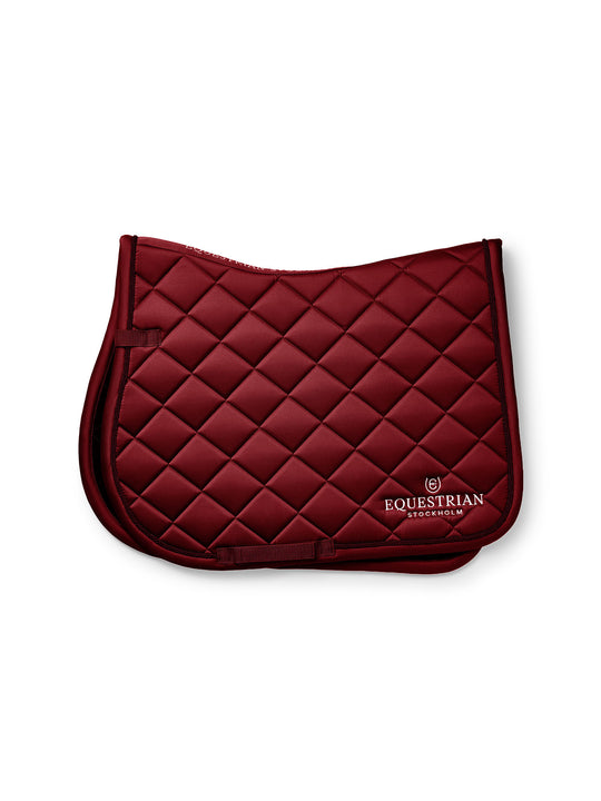 Equestrian Stockholm Jump Saddle Pad Line Bordeaux (Full)