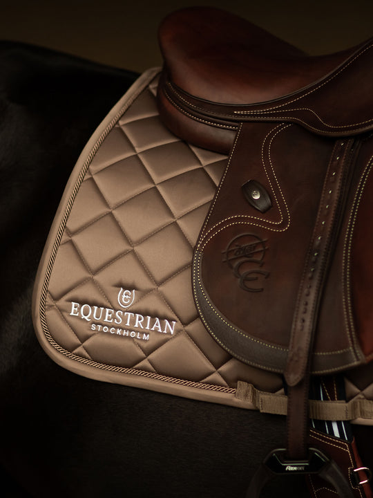 Equestrian Stockholm Jump Saddle Pad Line Champagne (Full)