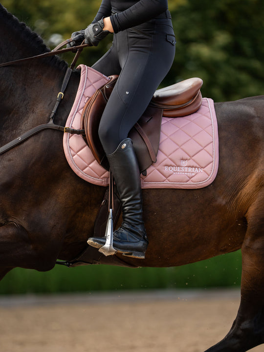 Equestrian Stockholm Jump Saddle Pad Line Pink (Full)