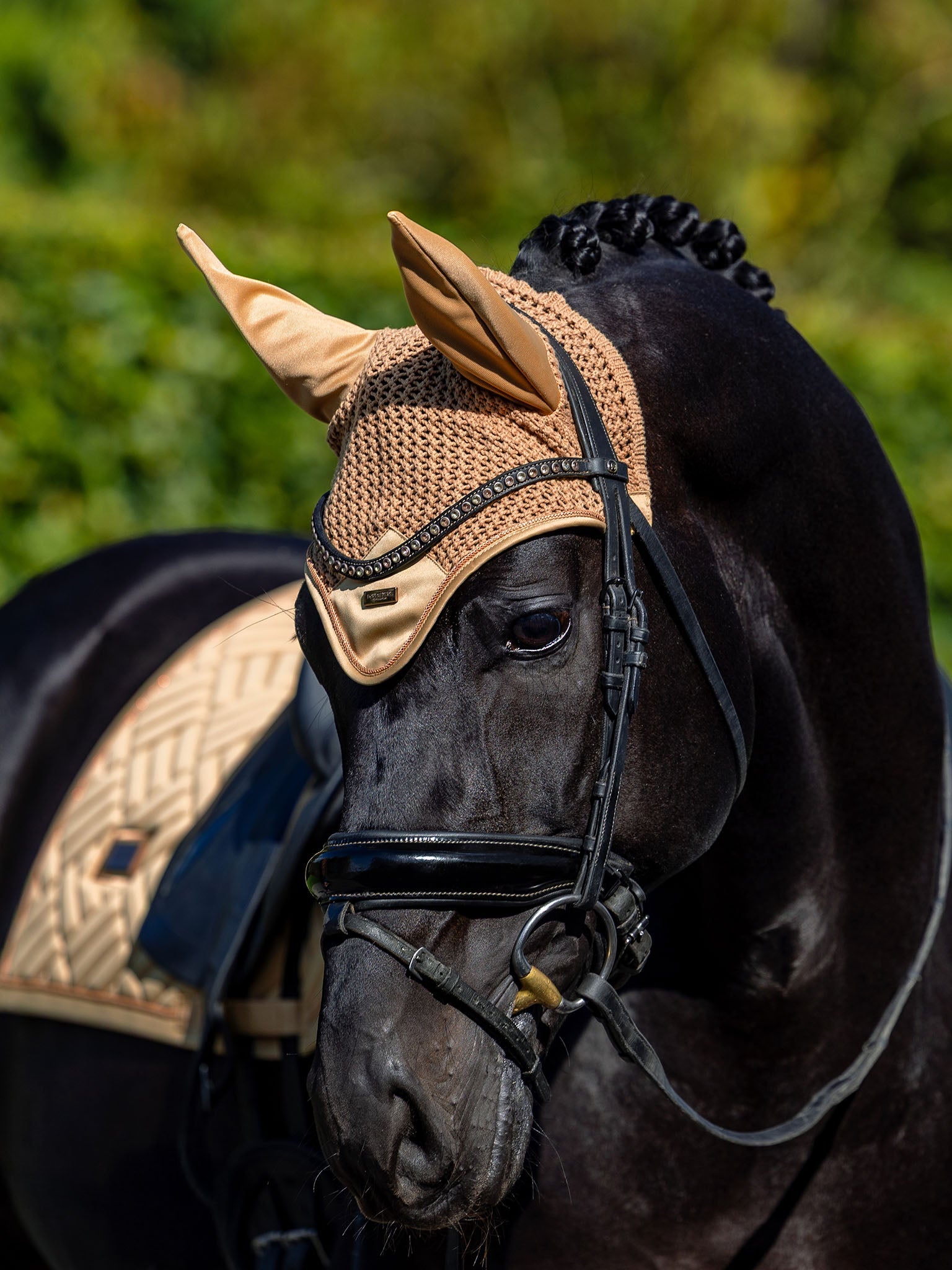 Equestrian Stockholm Ear Bonnet Mdrn Midsummer Glow