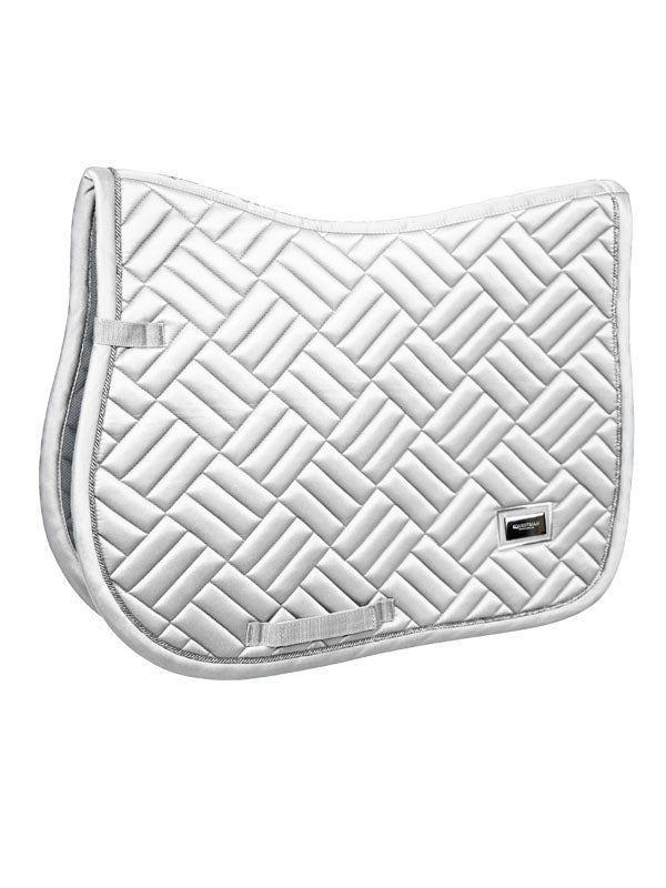 Jump Saddle Pad Modern White Perfection Silver Full