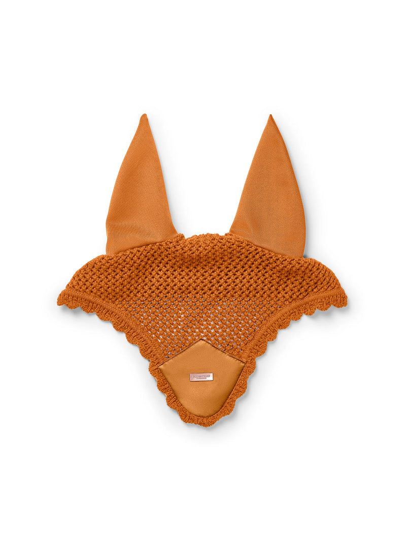 Equestrian Stockholm Ear Bonnet Satin (Chestnut)