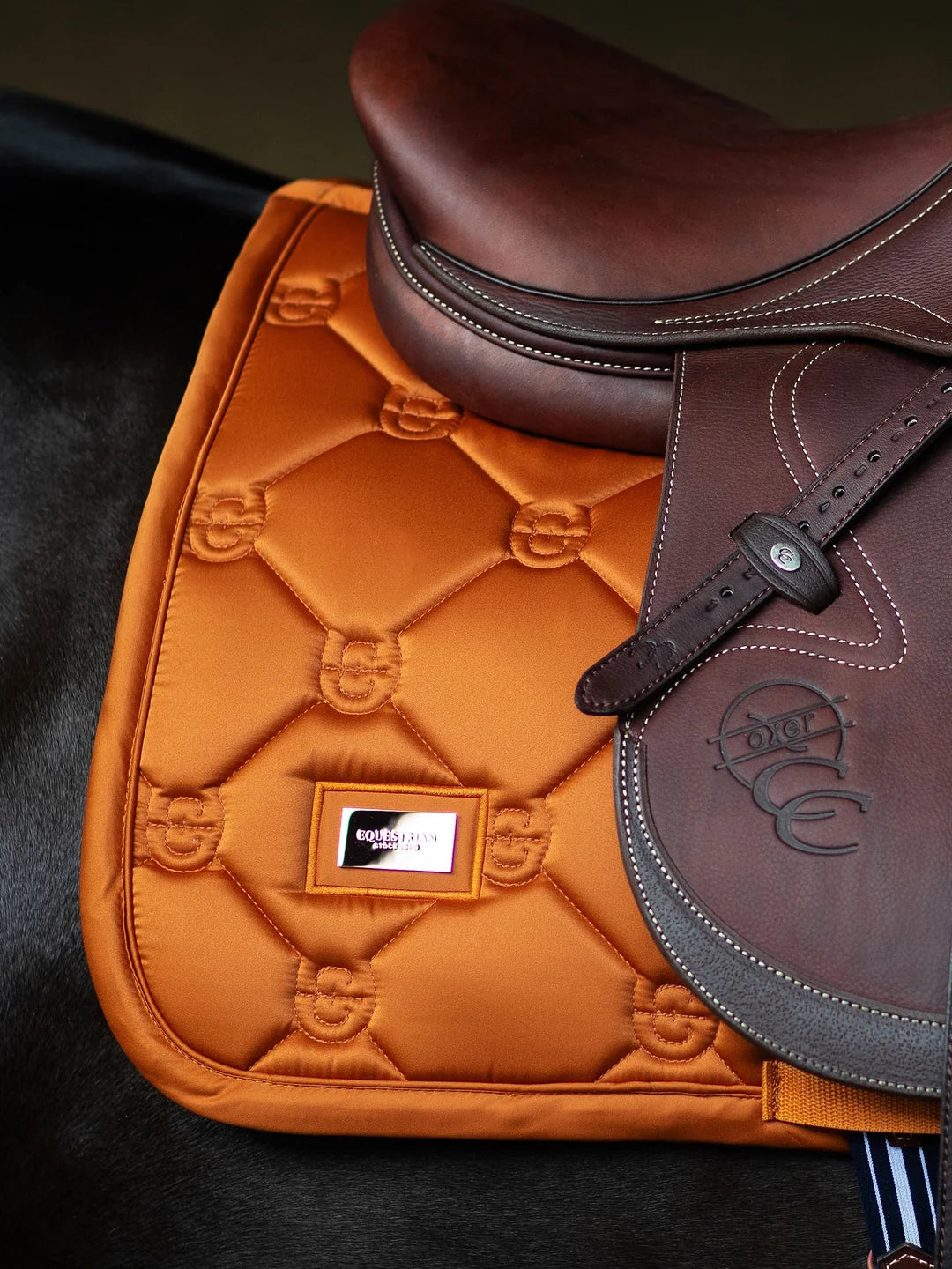 Equestrian Stockholm Jump Saddle Pad Satin (Chestnut)