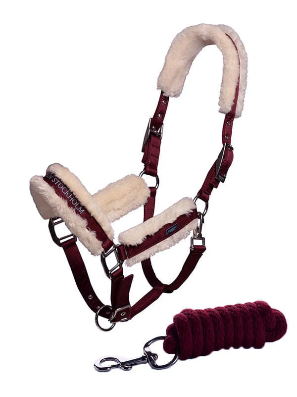 Fur halter &amp; Lead rope Bordeaux Cob