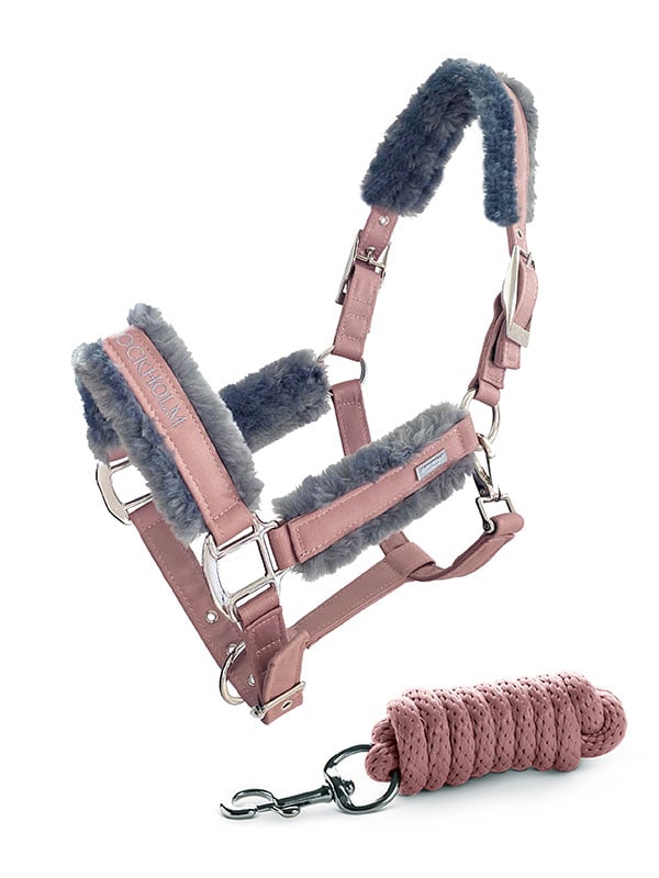 Fur Halter & Lead Rope Pink