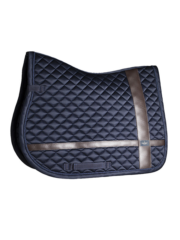 Jump Saddle Pad Leather Deluxe silver Full