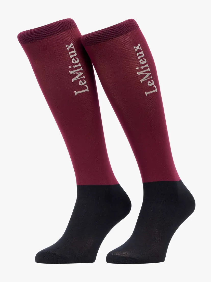 LeMieux Competition Socks 2 Pack Blackberry