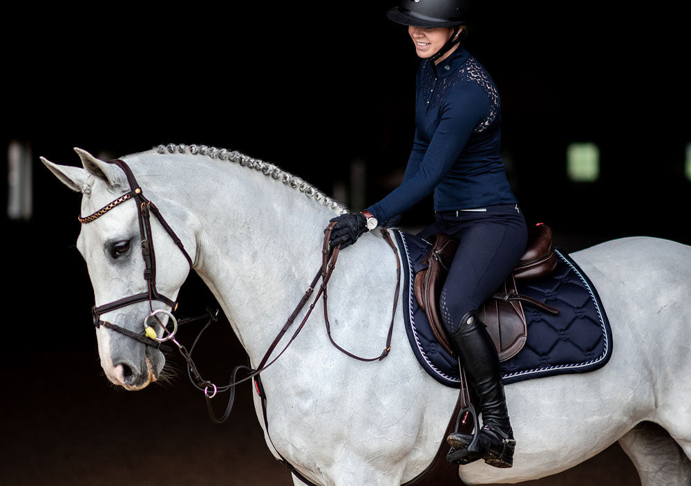 Equestrian Stockholm Saddle Pad Midnight Blue Without Badge