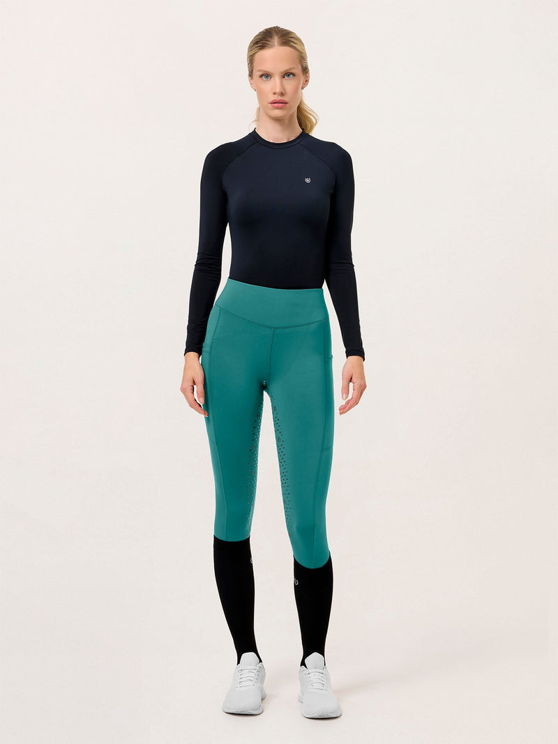 Equestrian Stockholm Riding Tights Movement Emerald (Full Seat)
