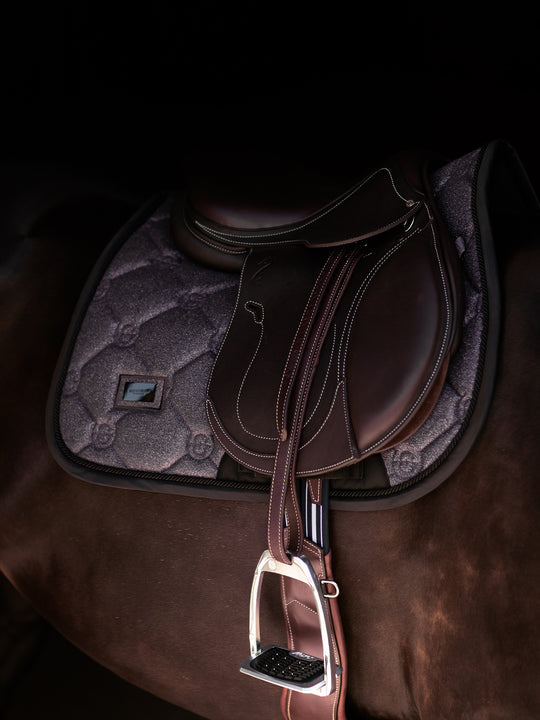 Equestrian Stockholm Jump Saddle Pad Purple Glimmer (Full)