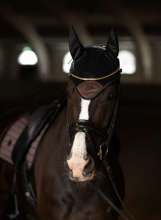 Equestrian Stockholm Ear Bonnet Performance Mocha Modern Mocha