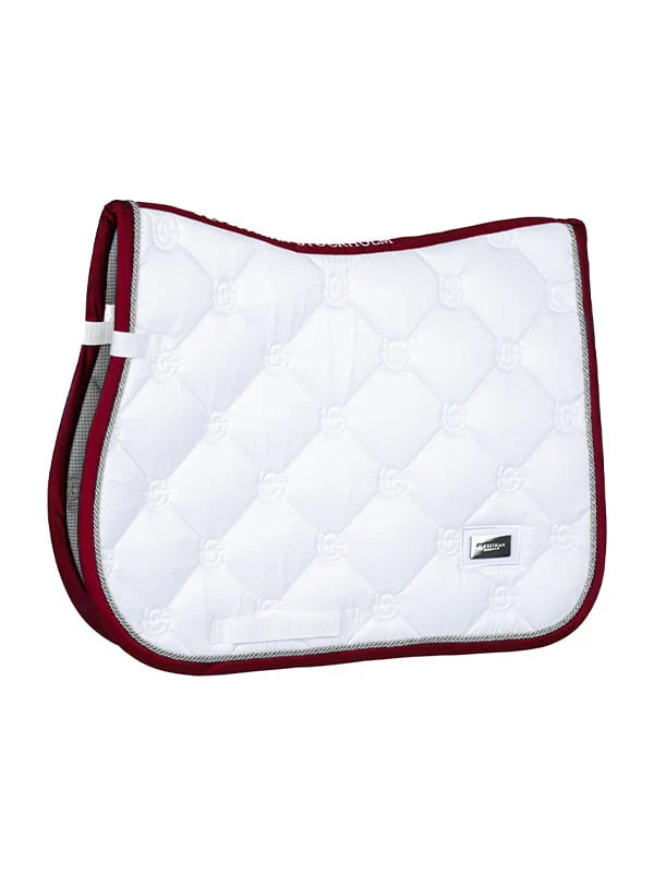 Jump Saddle Pad White Perfection Bordeaux Full