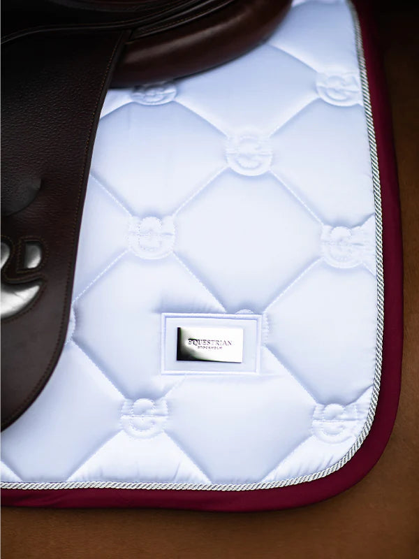 Jump Saddle Pad White Perfection Bordeaux Full